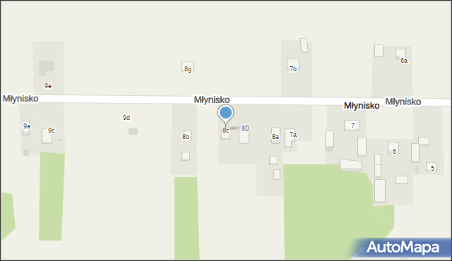 Młynisko, Młynisko, 8c, mapa Młynisko