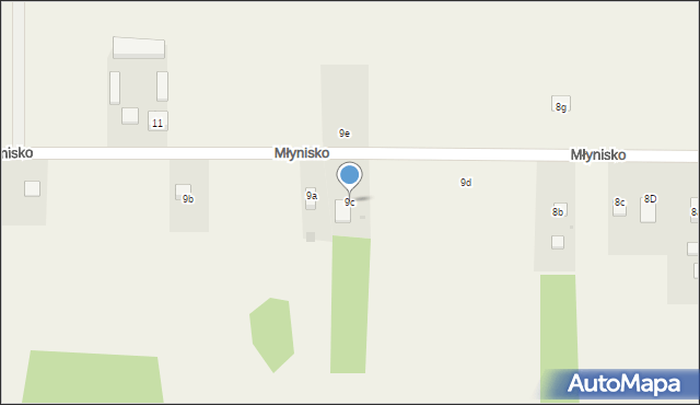 Młynisko, Młynisko, 9c, mapa Młynisko