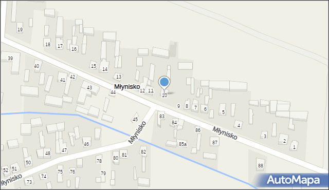 Młynisko, Młynisko, 10, mapa Młynisko