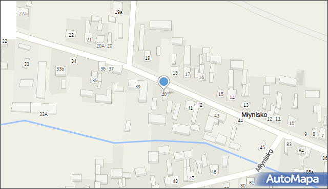 Młynisko, Młynisko, 40, mapa Młynisko