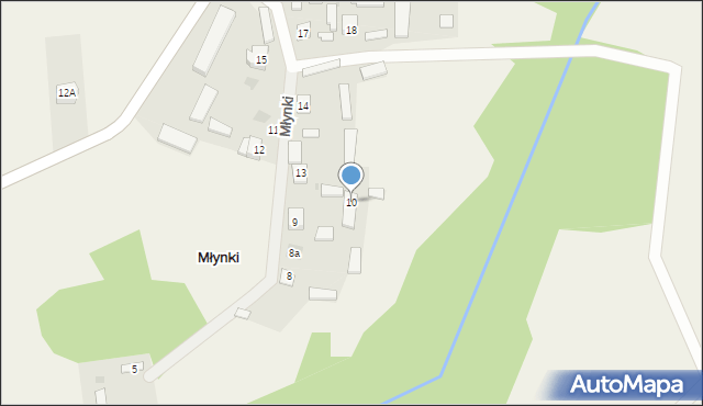 Młynki, Młynki, 10, mapa Młynki