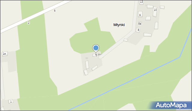 Młynki, Młynki, 5, mapa Młynki