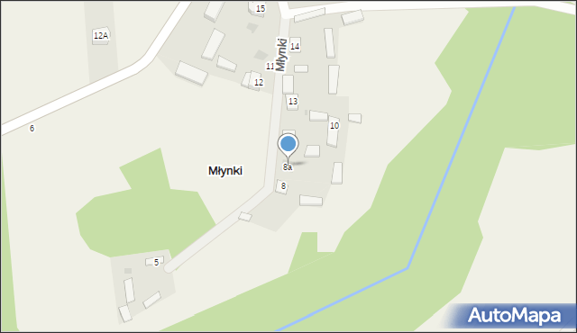 Młynki, Młynki, 8a, mapa Młynki