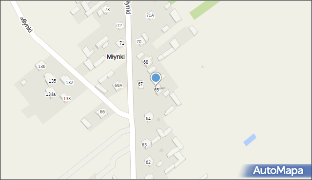 Młynki, Młynki, 65, mapa Młynki