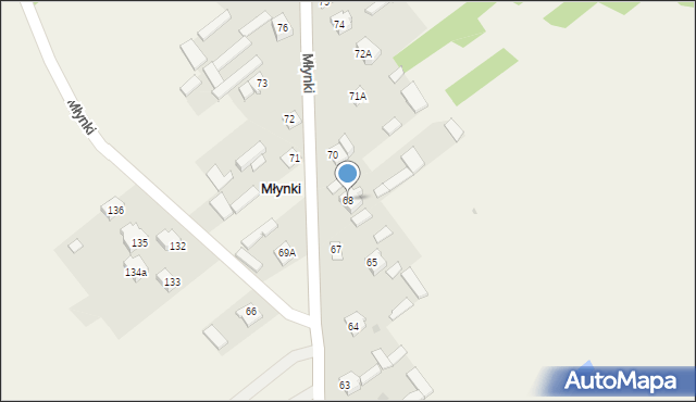 Młynki, Młynki, 68, mapa Młynki