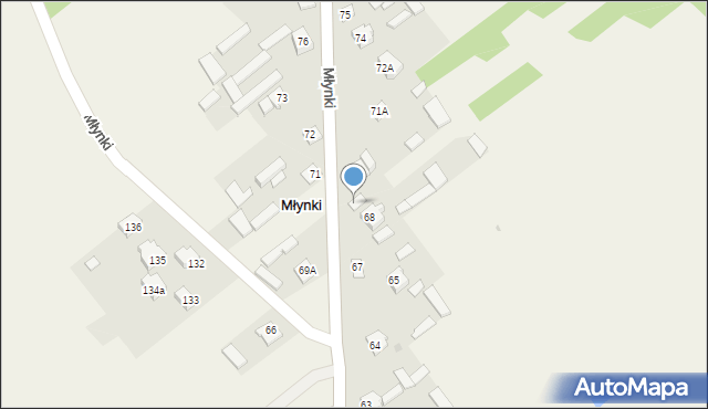 Młynki, Młynki, 69, mapa Młynki