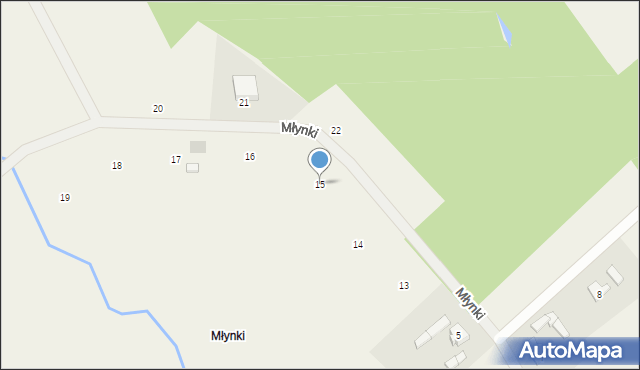 Młynki, Młynki, 15, mapa Młynki