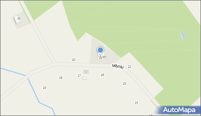 Młynki, Młynki, 21, mapa Młynki