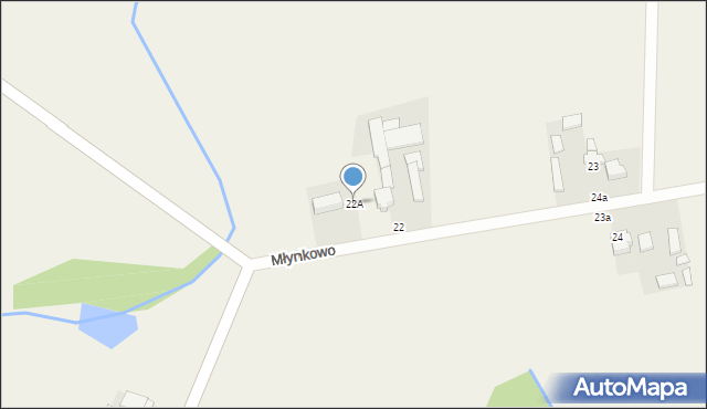 Młynkowo, Młynkowo, 22A, mapa Młynkowo