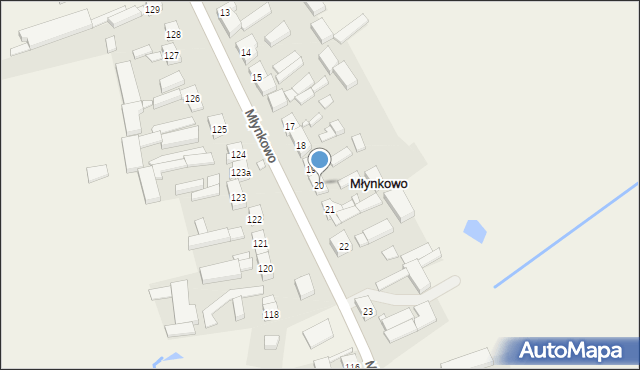 Młynkowo, Młynkowo, 20, mapa Młynkowo