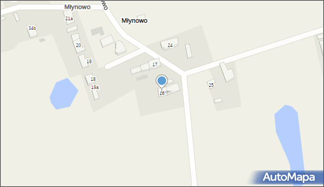 Młynowo, Młynowo, 16, mapa Młynowo