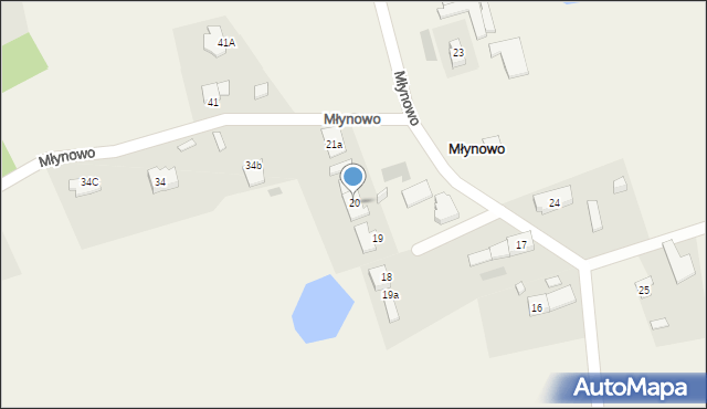 Młynowo, Młynowo, 20, mapa Młynowo