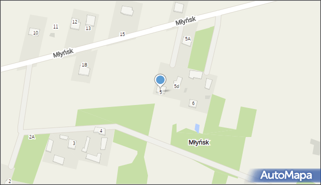 Młyńsk, Młyńsk, 5, mapa Młyńsk