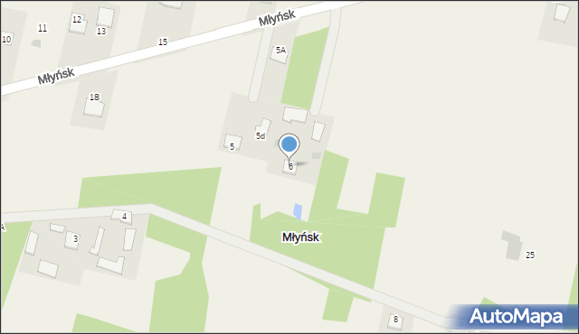 Młyńsk, Młyńsk, 6, mapa Młyńsk