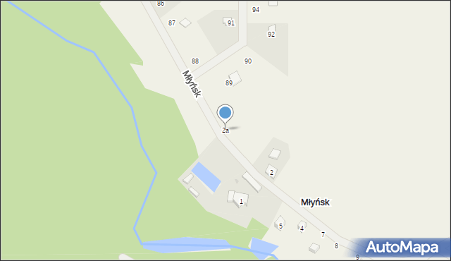 Młyńsk, Młyńsk, 2a, mapa Młyńsk