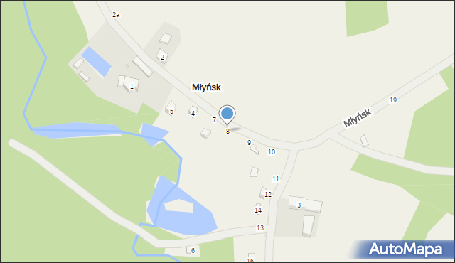 Młyńsk, Młyńsk, 8, mapa Młyńsk