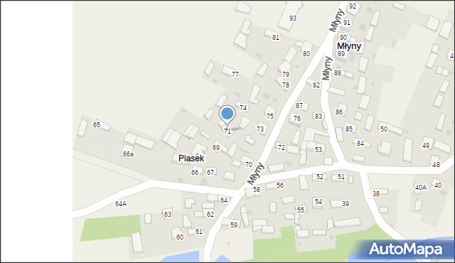 Młyny, Młyny, 71, mapa Młyny