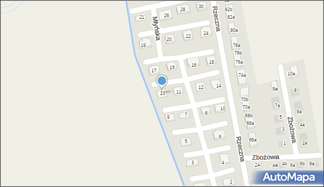 Nadolice Wielkie, Młyńska, 13, mapa Nadolice Wielkie