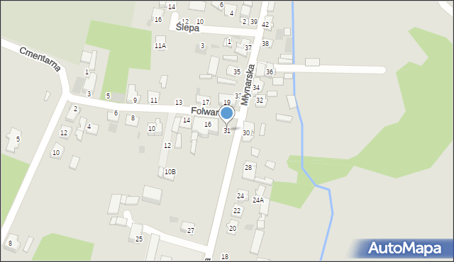 Nasielsk, Młynarska, 31, mapa Nasielsk