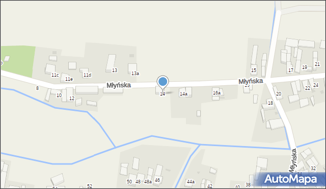 Nowa Cerekwia, Młyńska, 14, mapa Nowa Cerekwia