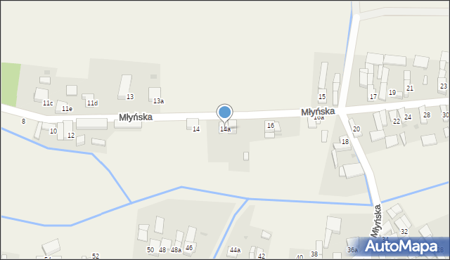 Nowa Cerekwia, Młyńska, 14a, mapa Nowa Cerekwia