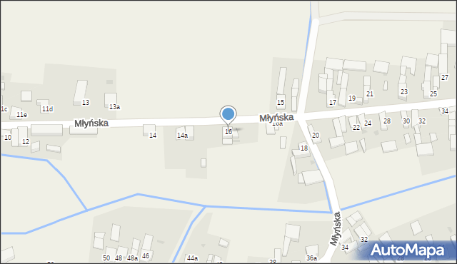 Nowa Cerekwia, Młyńska, 16, mapa Nowa Cerekwia