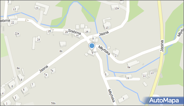 Nowa Ruda, Młyńska, 3, mapa Nowa Ruda