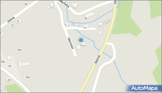 Nowa Ruda, Młyńska, 7, mapa Nowa Ruda