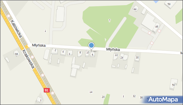 Nowa Wieś, Młyńska, 12, mapa Nowa Wieś