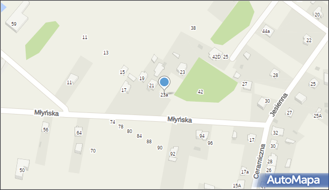 Nowa Wieś, Młyńska, 23a, mapa Nowa Wieś