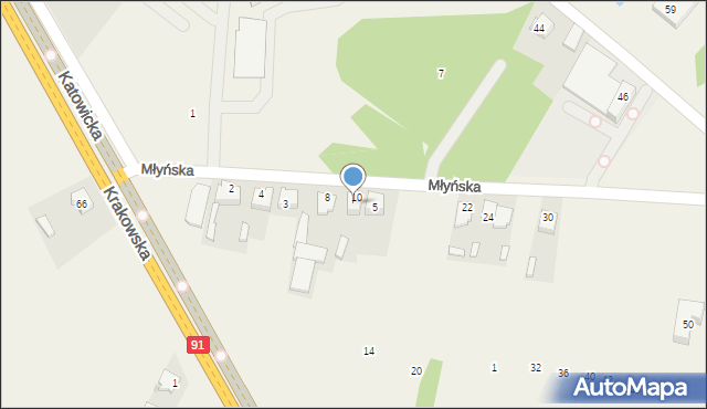Nowa Wieś, Młyńska, 5A, mapa Nowa Wieś