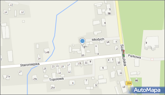 Nowa Wieś, Młodych, 7, mapa Nowa Wieś