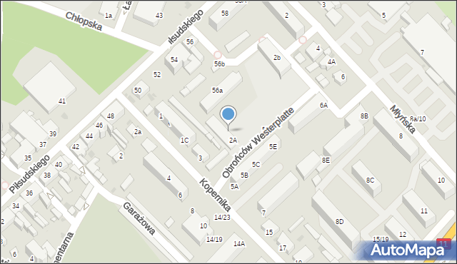 Oborniki, Młyńska, 2b, mapa Oborniki