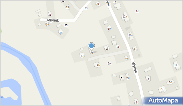 Odrzykoń, Młynek, 15, mapa Odrzykoń