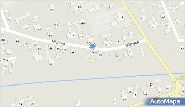 Olesno, Młyńska, 12, mapa Olesno