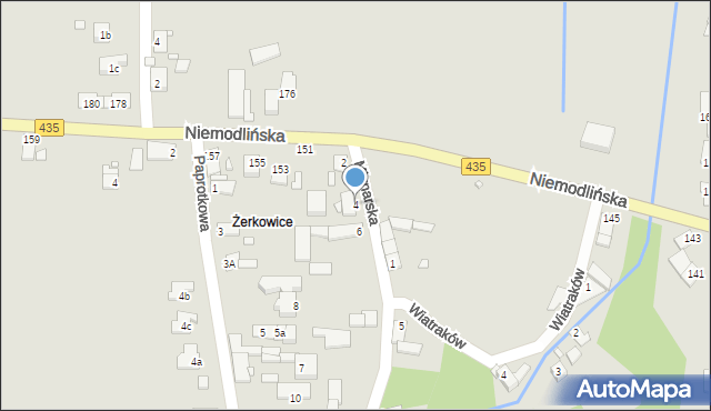 Opole, Młynarska, 4, mapa Opola