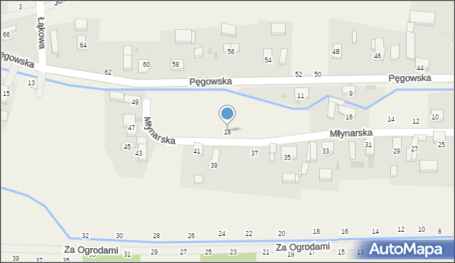 Ozorowice, Młynarska, 18, mapa Ozorowice