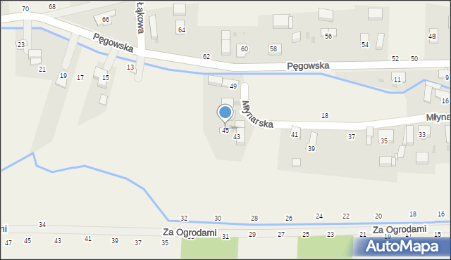 Ozorowice, Młynarska, 45, mapa Ozorowice