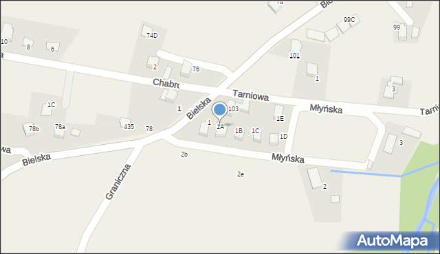 Pisarzowice, Młyńska, 1A, mapa Pisarzowice