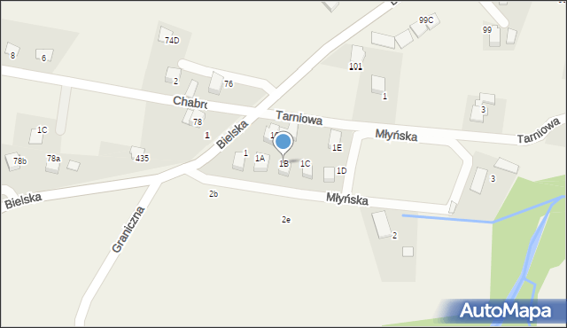 Pisarzowice, Młyńska, 1B, mapa Pisarzowice