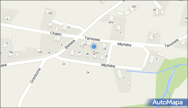 Pisarzowice, Młyńska, 1C, mapa Pisarzowice