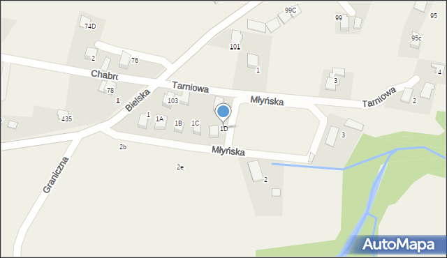 Pisarzowice, Młyńska, 1D, mapa Pisarzowice