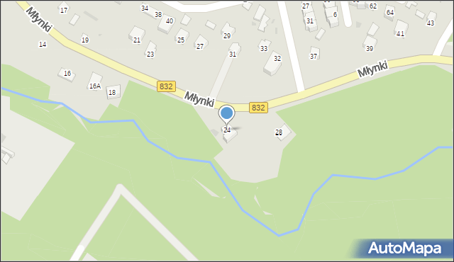 Poniatowa, Młynki, 24, mapa Poniatowa