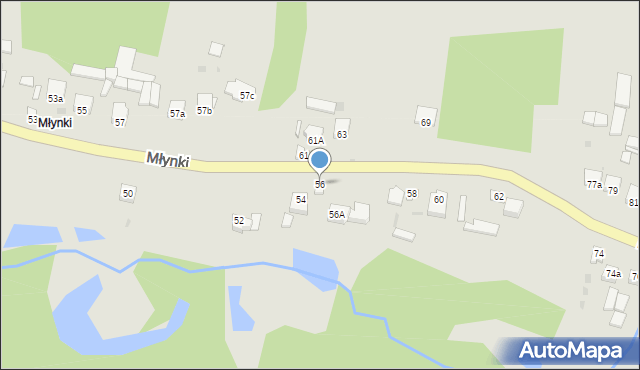 Poniatowa, Młynki, 56, mapa Poniatowa