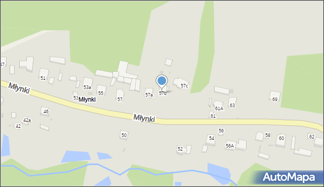 Poniatowa, Młynki, 57b, mapa Poniatowa