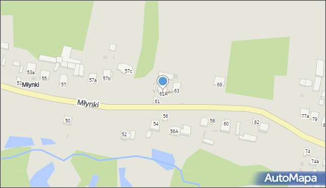 Poniatowa, Młynki, 61A, mapa Poniatowa