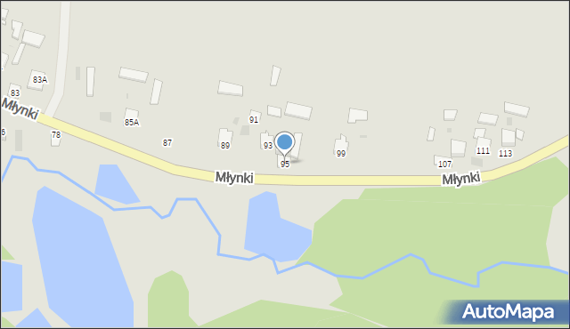 Poniatowa, Młynki, 95, mapa Poniatowa