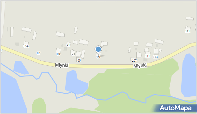 Poniatowa, Młynki, 99, mapa Poniatowa