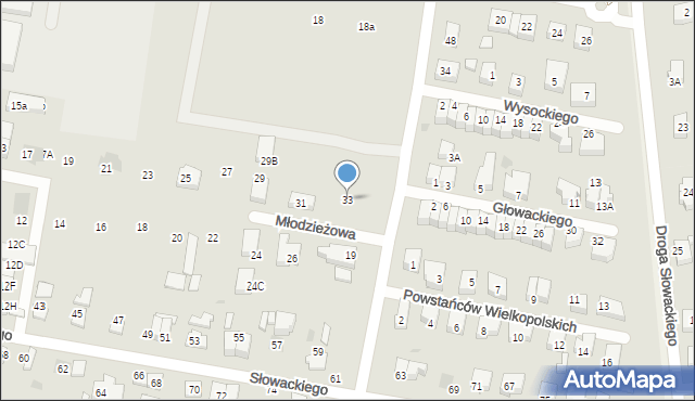 Pruszcz Gdański, Młodzieżowa, 33, mapa Pruszcz Gdański