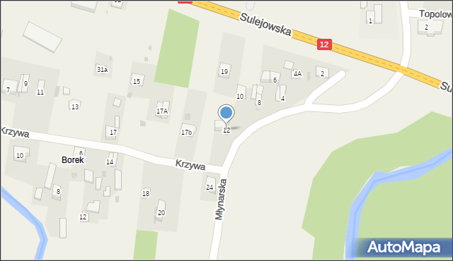 Przygłów, Młynarska, 12, mapa Przygłów